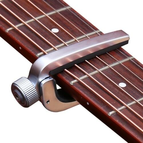 Guitar Capos Electric Acoustic Guitar Capo Bass Violin Ukulele Capotraste Single-handed Tune Clamp Trigger - 3 Colors Metal Capo