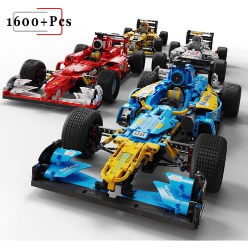 F1 Super Racing Expert Famous Car GTE Sports Vehicle Building Blocks Moc Model Modular Bricks High-Tech Technical Boys Toys