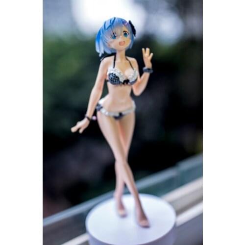 Japanese original anime figure re zero kara hajimeru isekai seikatsu Rem swimsuit ver action figure collectible model toys