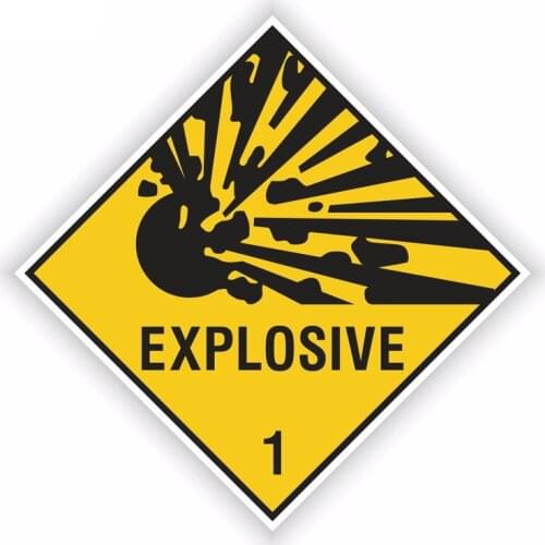 Hot Sell Personality EXPLOSIVE Warning Car Stickers Decals Side Door Accessories Auto Decorative Stickers PVC 12cm X 12cm