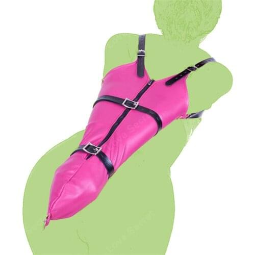 PU Leather Arm Binder Slave Fetish Armbinder Glove S&M BDSM Bondage Restraints Sex Toy for Women Female Slave Sex Product