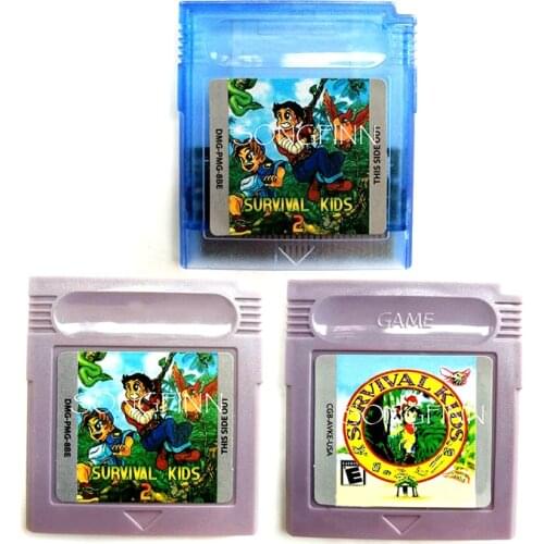 Survival Kids 1 2 Memory Cartridge for 16 Bit Handheld Video Game Console Card Accessories