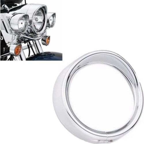 New 7 " Inch Visor Headlight Head Lamp Light Trim Beauty Ring For Touring Road King Electra Glide Softail FLD/FLH
