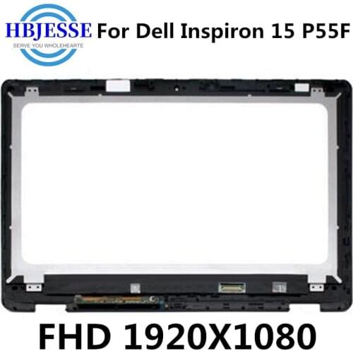 Original New 15.6 inch FHD LCD Touch Screen Digitizer Display +Bezel For Dell Inspiron 15 P55F P55F001/P55F002