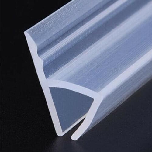 Glass Seal Strips h Shape Silicone Shower Screen Sealing Sliding Strip Rubber for 6-12mm Door Window BathRoom Glass 2M