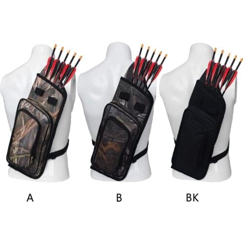 High Quality Arrow Quiver Adjustable Archery Bag Hunting Back Arrow Quiver Tube with Strap E56D