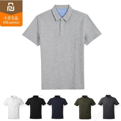 Xiaomi Mijia Spring and summer wash comfortable and breathable dry casual youth mens cotton lapel POLO shirt mens T-shirt tops