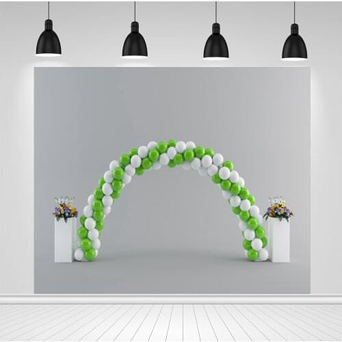 Scopiso Baby Birthday Gray Wall Decor Photocall Balloon arch Photography Backdrop Photographic Backgrounds For Photo Studio