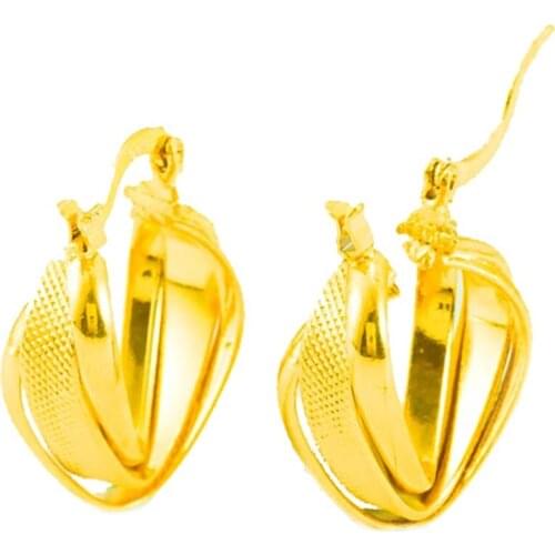 Bridal jewelry gifts Gold Color Earrings for women girl Arab African Ethiopian Dubai Jewelry