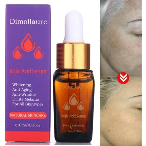 Dimollaure Kojic Acid Serum Hyaluronic Acid Removal Freckle Melasma Acne Scar Pigment Melanin Wrinkle Whitening Anti-aging Serum