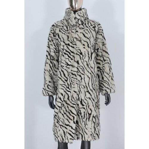 2021 New Fashion Long Natural Real Rex Rabbit Fur Coat Winter Jacket Women Outerwear Streetwear Thick Warm Korea Loose