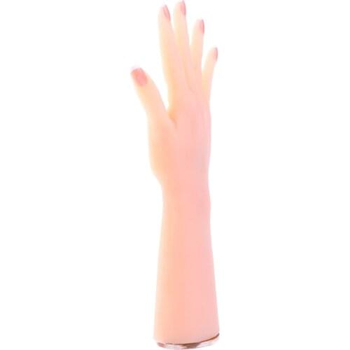 1:1 Silicon Gel Female Hand Model Nail Art Practice Jewelry Stand Right
