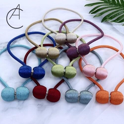 1Pc Pearl Magnetic Ball Curtain Tie Rope Backs Holdbacks Buckle Clips Accessory Rods Accessoires Hook Holder Home Decorations