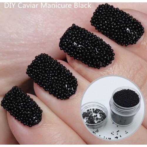 10g/box Micro Mini Beads Fashionable Caviar Nails For Women Manicure Pedicure Nail Trend 3D Nail Art Decoration Caviar Kit