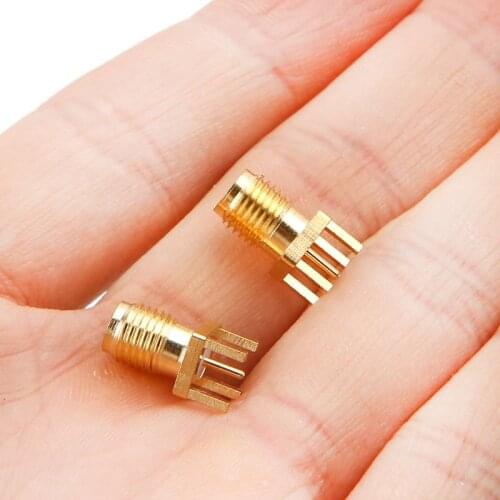 10pcs SMA Female Jack Solder PCB Board Mount RF Connectors Straight Adapter 203B