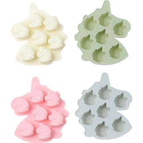 120pcs 3D Silicone Soap Mold Unicorn Shaped Ice Cube Molds Candy Chocolate Cake Cookie Baking Molds W9969