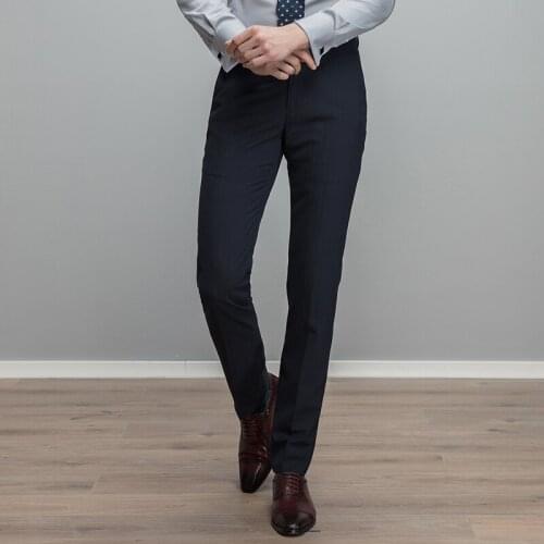2021 New Mens Fashion High Quality Casual Party Slim Fit Zipper Fly Suit Pants Wrinkle-resistant Grey Suit Pants for Men