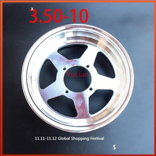3.50-10 wheel hub Electric tricycle scooter aluminum wheel hub closed car four wheeled vehicle, 10inch vacuum aluminum wheel