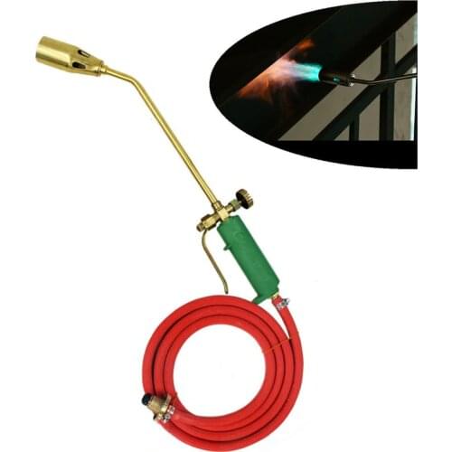 35mm Type Portable Propane Weed Torch Kit Burner Weed Burner Fire Starter Ice Melter Melting with Nozzles and 1.2m Hose