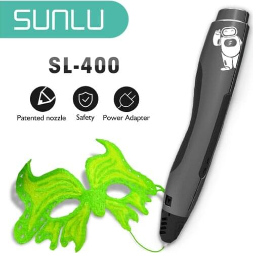 3D Pen SL-400 doodling gift for 3D Pens PLA 1.75mm Filament Best gift for kids And Adults DIY Explore Creation -Black