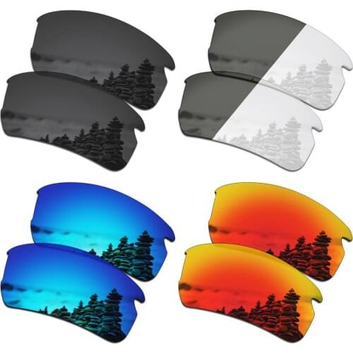 SmartVLT 4 Pairs Polarized Sunglasses Replacement Lenses for Oakley Flak 2.0 AF OO9271 - 4 Colors