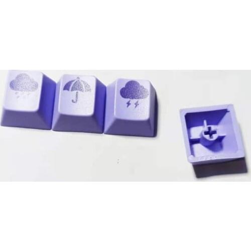 4pcs PBT Keycap Modifier Key Spare Part for Mechanical Keyboard R4