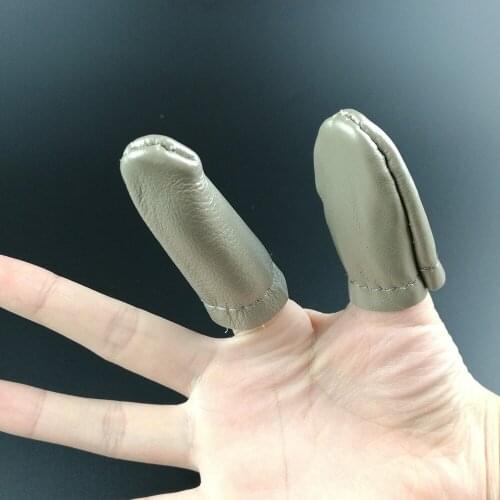 5Pairs Needle Felting Leather Finger Protector Knitting Needles Point Protection Thumb Index Thimble Guard Embroidery Hand Tool