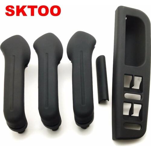A Set 8PCS Black Inner Door Handle For Volkswagen Jetta Bora Golf 4 Interior Handle for VW Handle Inner Armrest Free shipping