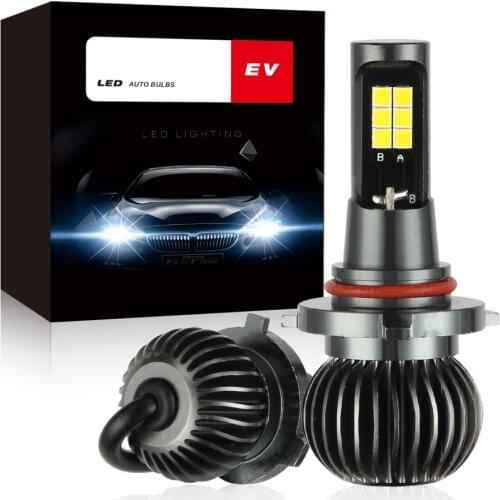 Car Fog Light LED Bulb 12V 6000K 8500LM Working Lamp Two-color 2pcs Amber Cool White High Brightness Universal Headlights EV15