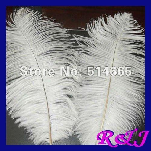 Free shipping Cheap ostrich feather 100pcs 12-14 inches 30-35cm white blue Ostrich plumage ostrich plume