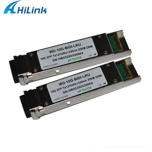 Free Shipping By DHL! Low Cost WDM 10G XFP BIDI 20KM 1270/1330nm LC DOM