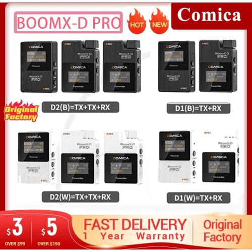 Comica BoomX-D d2 Microphone Wireless Transmitter Kit Mini Cellphone Microfon Receiver Digital 2.4G condenser stereo mic vs mic