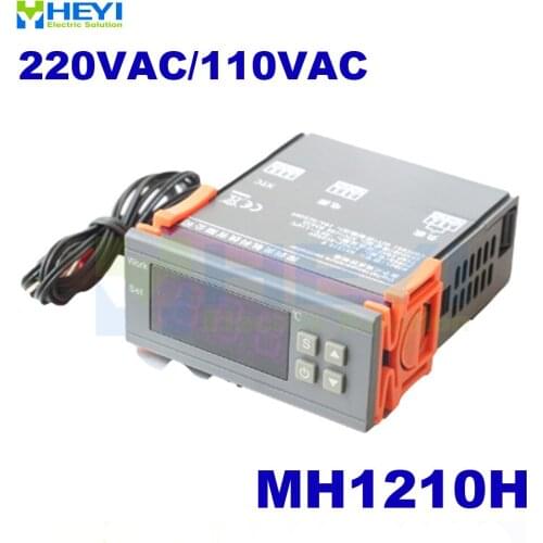Digital Temperature Controller MH1210W 90-250V 10A 220V Thermostat Regulator with Sensor -50~110C Heating Cooling Control