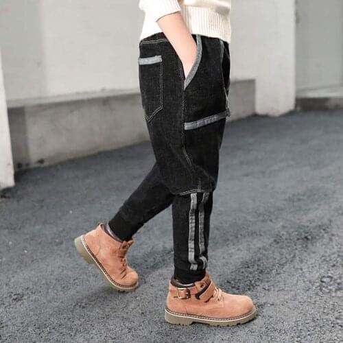 Kids Pants Girls Toddler Boys Jeans Thick Children Jeans for Boys Jeans Kids Boy Casual Denim Pants Toddler Kids Clothing 5-12Y