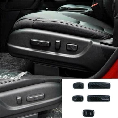 For Honda CRV CR-V 2012-2016 Carbon Fiber Seat Adjust Handle Button Cover Trim