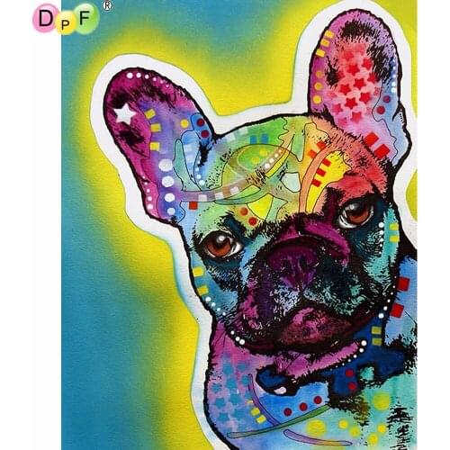 DPF DIYBullfighting 5D home decor mosaic full square diamond painting cross stitch diamond embroidery Cartoon crafts Kits Animal