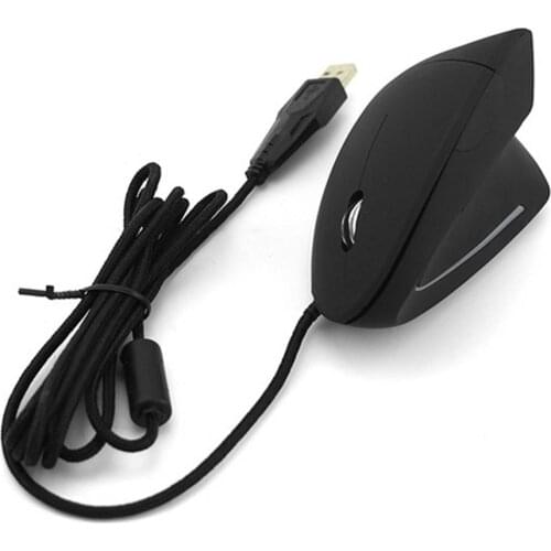 Ergonomic Vertical Gaming Mouse LED USB Wired Optical Wrist Mouse 4-Speed Creative Office Mouse For PC Computer