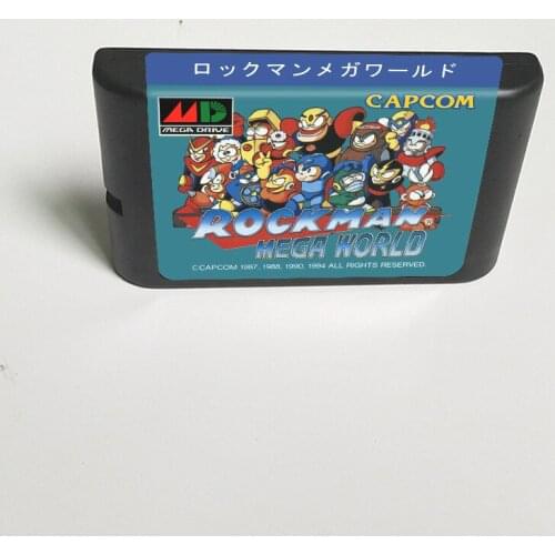 Rockman Mega World - 16 Bit MD Game Card for Sega Megadrive Genesis Video Game Console Cartridge