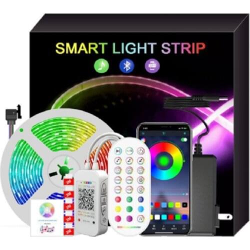 5050 RGB Bluetooth Light Band Set Ambient Music Intelligent Low Voltage 12V LED Lighting Strip Room Bedroom Decor RGB Strip
