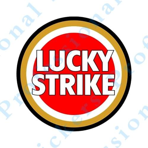 Hot Lucky Strike Badge Brand Car Sticker Decal Decor Motorcycle Off-road Laptop Trunk Guitar PVC Vinyl Stickers