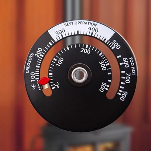 Magnetic Stove Flue Pipe Thermometer Stove Burn Indicator Heater Temperature Gauge Woodburner Stove Pipe Fan Thermometer