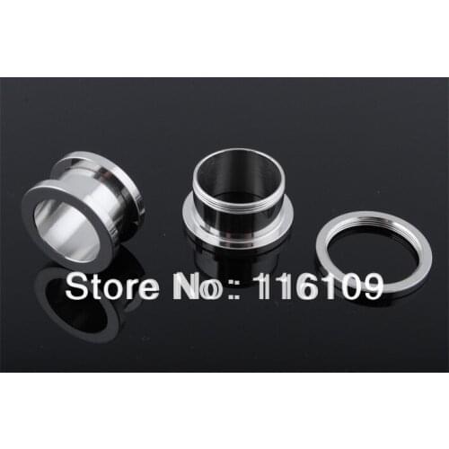 Min. order $10) Free Shipping Surgical Steel Ear Flesh Tunnel 1.6mm-16mm