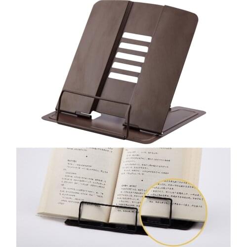 Multifunctional Portable Reading Bookshelf Adjustable Angle Metal Book Stand Document Book Reading Holder Rack