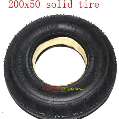 Mobility Scooter wheelchair tire 200 x 50 (8x2) solid tyre/ foam filled 200*50 for Razor E100 E125 E200 Scooter Vapo