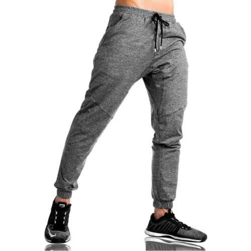 Mens Joggers Sweatpants Training Workout Pants Slim Fit Elastic Bottom with Zipper Pockets