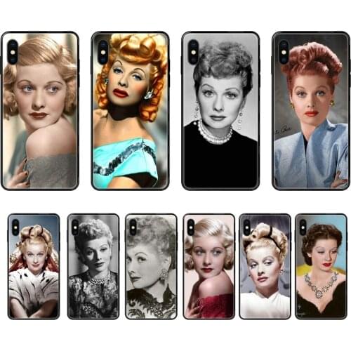 I Love Lucy Lover Kiss Black Soft Art Print Cover Case For Children For Galaxy S5 S6 S7 S8 S9 S10 S10e S20 edge Lite Plus Ultra