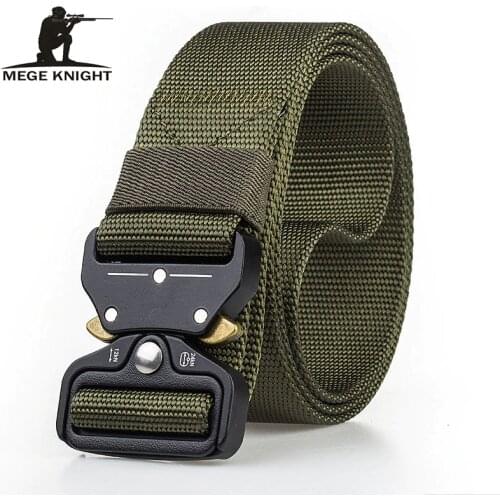 MEGE Nylon Tactical Belt Quick Release Waist Belt with Heavy Duty Buckle Outdoor Camping Mountaineering Climbing Hunting tactico