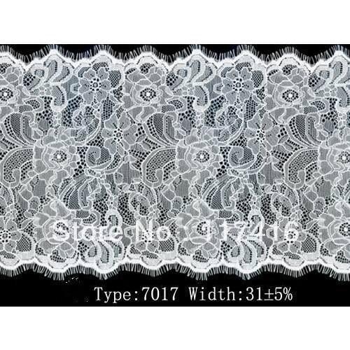 New style 31cm nylon non elastic eyelash lace wholesale and retail good quality with exquisite pattern 9yards/lot