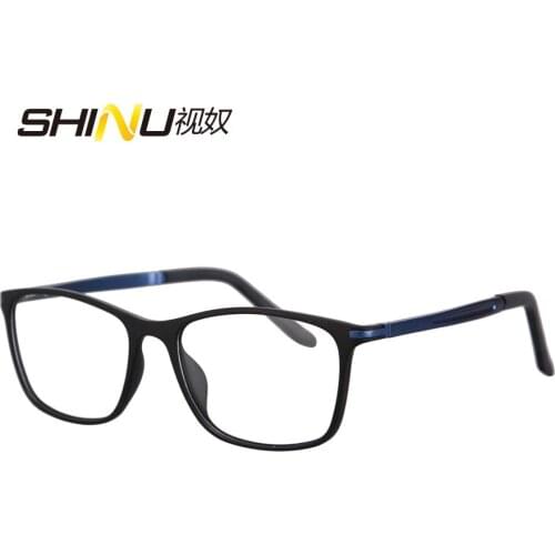 Blue Light Proof Eyeglasses Full TR90 Frame Progressive Multifocal Reading Glasses Anti-fatigue Eyewear For Near And Far Sight