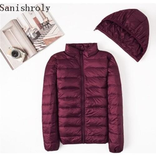 Autumn Winter Women Ultra Light White Duck Down Jacket Ladies Hat Detachable Hooded Down Coat Parkas Short Tops Plus Size 3XL
